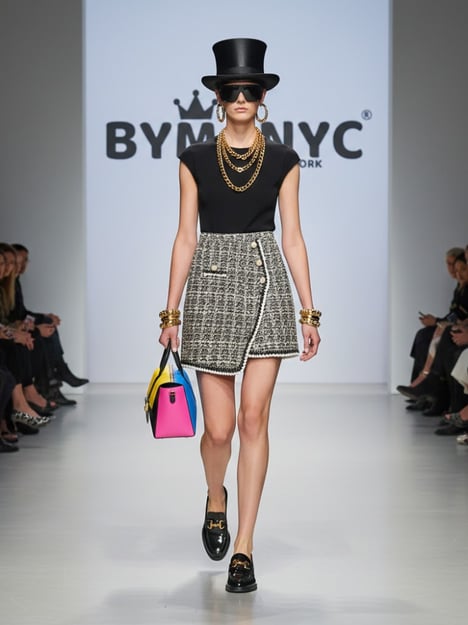 Pearl-Trimmed Tweed Mini • LUXE PEARL New Collection BYMANYC ® New York