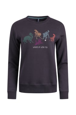 Weird Fish Chidham Graphic Crew Neck Sweatshirt Midnight Size 8