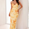 Beachside Chic Mesh Maxi Dress Yellow