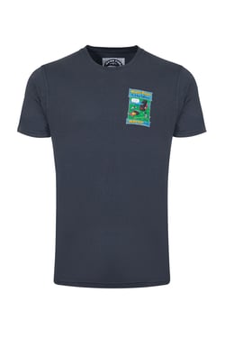 Weird Fish Holy Whale Back Print Artist T-Shirt Navy Size XL
