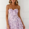 Lavender Haze Strapless Mini Dress Lilac
