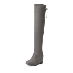 DREAM PAIRS Thigh High Wedges Boots