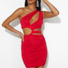 Party Fit Mini Dress Red