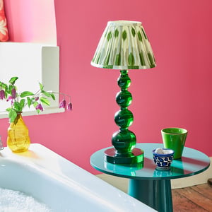 Smaller Aurora rechargeable table lamp in green