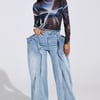AKIRA Seeing Double Deconstructed Denim Jeans | Size Medium
