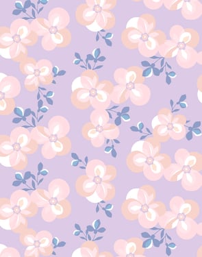Graphic Flower' Wallpaper by Tea Collection - Lilac - Traditional / 27 in. x 27 ft.
