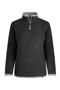 Weird Fish Beye 1/4 Zip Grid Fleece Washed Black Size 10