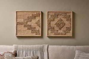 nkuku Bawal Hemp & Jute Wall Art | Decorative Accessories | Triangle | Natural