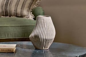 nkuku Kalai Ceramic Organic Shape Vase | Decorative Accessories | Small | Natural