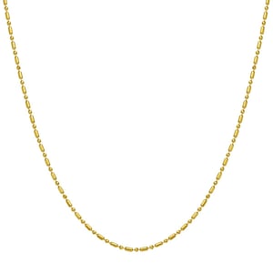 Bead and Bar Chain Necklace Gold