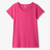 Braided Neck Tee - Fuschia
