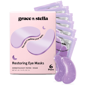 under eye masks for puffy eyes - Purple / 6 pairs