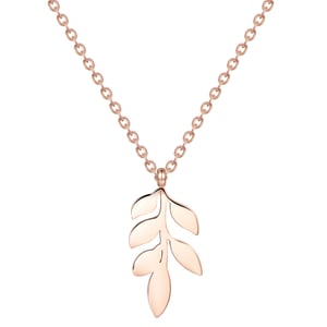 Pretty Leaf Necklace Rose Gold