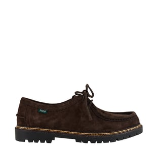 Polo Ralph Lauren Jett Lug-Sole Suede Moc-Toe Shoe Dark Brown