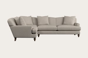 nkuku Deni Large Right Hand Corner Sofa | Make To Order | Brera Linen Natural | No Colour
