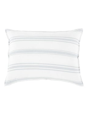 Jackson Linen King Sham   White /  Ocean