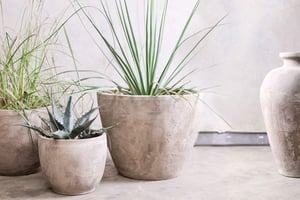 nkuku Affiti Clay Planter | Vases & Planters | Large | Antique Grey