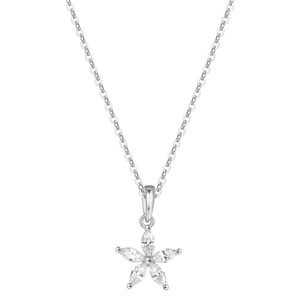 Gemstone Daisy Chain Necklace Sterling Silver