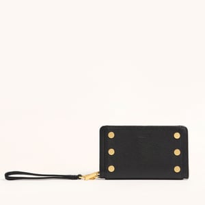 Hammitt Bryant Wallet Black Brushed Gold Red Zip SML