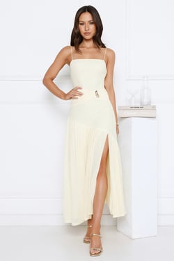 Fire Nights Maxi Dress Yellow