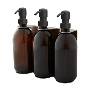 Nickel Triple Wall Mounted Soap Dispenser