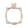 Jeulia Elegant Round Engagement Ring Circle Square Silver