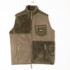 Patchwork Fleece Vest (Olive) - XXL