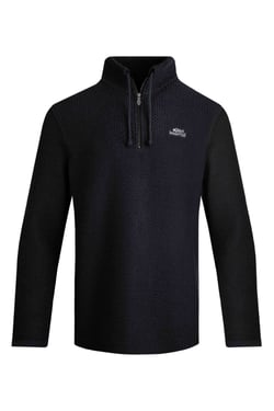 Weird Fish Cruiser 1/4 Zip Macaroni Sweatshirt Black Size XL