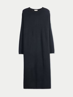 Long Cashmere Sweater Dress - L-XL / Black / WK1089-1481