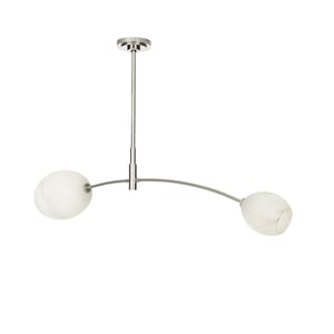 Artemis Polished Nickel Double Pendant