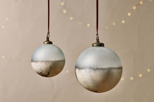 nkuku Ngolo Giant Bauble | Christmas Decorations | Large | Aged Smoke