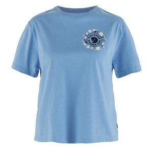 Fjallraven Womens Fjallblomster Logo T-shirt Ultramarine