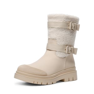 DREAM PAIRS Waterproof Fur Lining Mid Calf Snow Boots