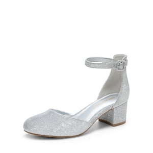 DREAM PAIRS Women   s Round Toe D   Orsay Block Heel Pumps