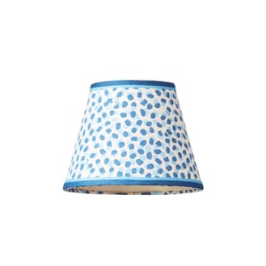 18cm pendant shade in blue and indigo Polka Dot paper by GP & J Baker