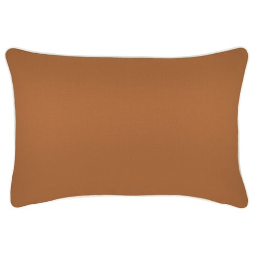 Cushion Cover-With Piping-Solid Rust-35cm x 50cm