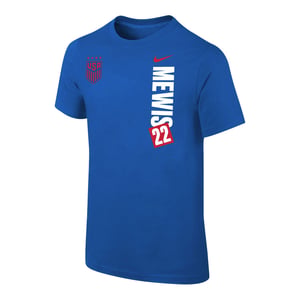 Youth Nike USWNT Vertical Mewis Royal Tee / XL
