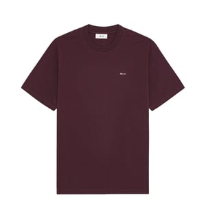 NN07 Adam Casual Logo Pima T-shirt Wine Red
