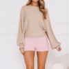 Snowing Outside Knit Sweater Beige