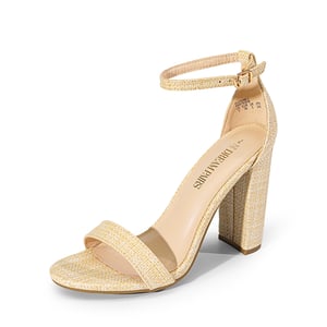 DREAM PAIRS Vegan Leather Chunky Heel Sandals