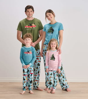 Life In the Wild Blue Kids AppliquÃ© Pajama Set