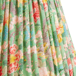 45cm straight empire shade in emerald Little Magnolia linen by GP & J Baker