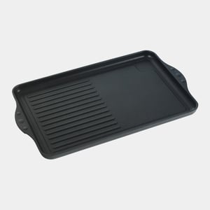 XD Nonstick 17" x 11" Double-Burner Grill/Griddle Combo