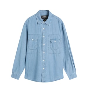 Frizmworks Bleach Denim Utility Shirt Mid Blue