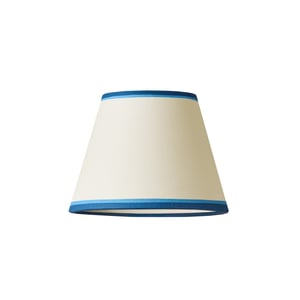 18cm straight empire pendant shade in cream card with duo tape in blue