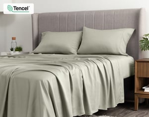 QE Home 350TC BeechBliss TENCEL™ Modal Sheet Set in Switchgrass, Green, King