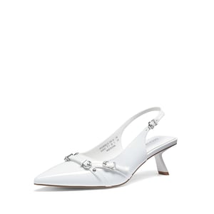 DREAM PAIRS Women   s Pointed Slingback Heels