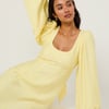 Butter Yellow Bow Keyaa Midi Dress