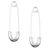 Safety Pin Earrings Silver