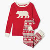 Fair Isle Bear Kids AppliquÃ© Pajama Set